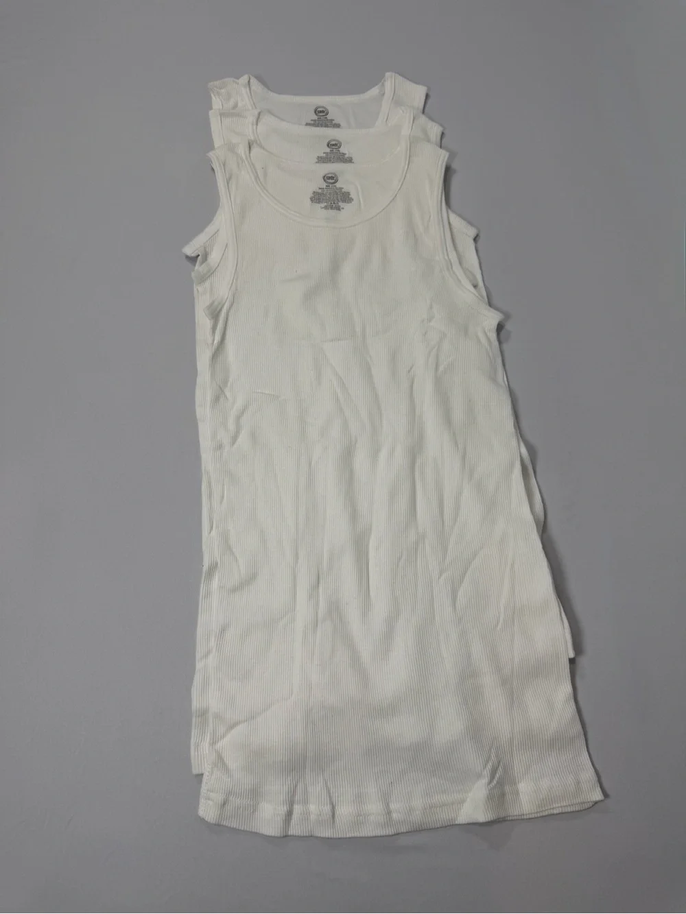 Wonder Nation Kids (Boy) White Ribbed Tank Tops - Set of‎ 3 Size XXL (18)